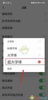 一點資訊如何調整字體大小