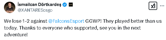 Falcons戰(zhàn)勝Eternal-Fire晉級(jí)PGL半決賽-賽后雙方動(dòng)態(tài)一覽